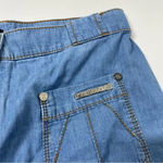 Roberto Cavalli Chambray Blue Wide Leg Pant Size 40 / 4 Photo 2