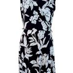 White House | Black Market WHBM Silver Faux Wrap Reversable Print Dress NWoT Sz 10 Photo 0