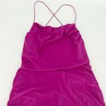 Just Quella Bodycon Mini Dress Spaghetti Straps Fuschia US 12-14 Photo 3