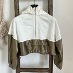 ZARA  cropped zipper hoodie gold & white / Size XS Photo 1