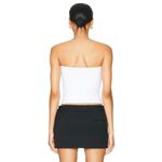 WARDROBE.NYC Opaque Tube Top in White Large New Womens Strapless Bandeau Photo 1