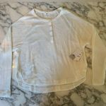BP NWT  Oversized Crop Henley Top In Ivory XXS Photo 2