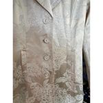 Forever 21  Cream Floral Brocade Button Front Coat Dressy Blazer Women’s L Photo 5