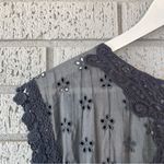 Johnny Was Vintage  Vest Crochet Black Boho Eyelet Embroidered Size Small Photo 9