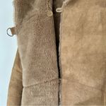 Danier Tan Suede & Faux Fur Lined Hooded Jacket • Sz XS Photo 7