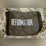 Reformation Celestia Top Lace Long Sleeve Blouse Mock Neck Ivory Romantic Core 4 Photo 7