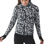 Lululemon Cozy Cuddle Up Jacket Cotton Fleece Fleur Sombre White Black 12 Photo 0