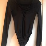Missguided Black Lace Up Bodysuit Photo 2