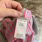 Victoria's Secret Victoria’s Secret Sport hot pink grey striped sweatshirt size medium 78% cotton Photo 1