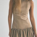 ZARA  dress mini sleeveless pleated skirt bodycon casual bow corset inspired Photo 9