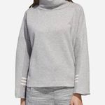 Adidas Essentials Sweatshirt Comfort Funnel Neck Women’s Size S Grey Athlesuire Photo 0