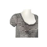 American Eagle  Crochet Sheer See Through Top Size S Gray Swing BOHO‎ Festival Photo 7