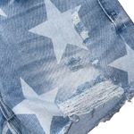 Risen Jean Shorts Star Patterned Denim Women Small Light Acid Wash High Waist Blue Photo 6