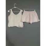 Victoria's Secret Victoria’s Secrets Vintage Gold Label Pink White Stripe Pajama Set Medium Photo 1