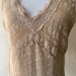 J Jill Stretch Lace Sleeveless Camisole Tank Beige Top Wardrobe Basic Corporate Tan Size M Photo 1