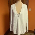 Aerie  Vacay Every Day VNeck Sweatshirt Oatmeal Off-White Oversized Cozy Pullover Photo 6