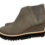 Eileen Fisher NEW $250 Sz 6.5 Women  Caddy Nubuck Leather Chelsea‎ Wedge Boots Photo 0