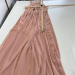 BCBGMAXAZRIA  Dress Womens 12 Pink Misty Pleated Lace Back Maxi‎ Photo 8