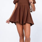 Princess Polly  Lorna Gauze Romper Brown Size 10 Photo 0