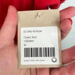 For Days Cherry‎ Red SS Utility Romper Size M Photo 7