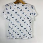 Coldwater Creek White T Shirt Blue Honey Bees Sz Small Petite Photo 1