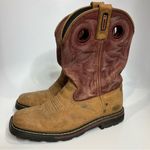 Rocky women’s 10” Farmstead leather boots western cowgirl‎ brown/purple size 6.5 Brown Photo 2