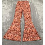 Natural Life Pants Medium Bell Bottom Knit Paisley Boho Hippie Lightweight Photo 1