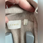 Cyrus  open front cardigan,‎ oatmeal color size large button detail on both sides Photo 2