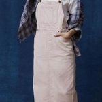 BDG Urban Outfitters Dani Maxi Pink Skirt overalls dress 100% Cotton Size Small Photo 0