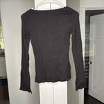 Madewell NWT  Ribbed Long-Sleeve Boatneck Top Jet Black Photo 1