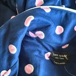 Kate Spade NWT  Short Sleeve Notch Collar Cropped Pajama Set Navy Pink Large Photo 5