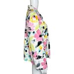 Alfred Dunner Jacket Women XL White Pink Floral Flower Jersey Granny Grandma Photo 1