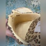 Vintage Leisure Loungers leather leopard slide mule tassel slippers, size 9 Brown Photo 9