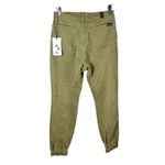 7 For All Mankind Darted Boyfriend Sateen Jogger Pants Size 26 Army Photo 1