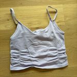 Free People Movement Good Karma Ruched Crop Tank Top XS Lilac Photo 0