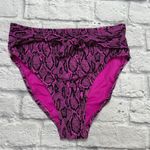 Jessica Simpson PINK SNAKESKIN Snakecharmer Bikini Swim Bottom Size S Tie Belt Photo 1