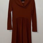 Cynthia Rowley  Waffle Knit Turtleneck Dress Rust Brown Women’s XS Photo 2