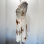 Cream with Pale Rose Pink Flowers Flowy Sleeveless ModCloth Dress by Yellow Star Photo 2