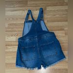 No Boundaries  Women’s overalls size Large Distressed Blue Denim Relaxed frayed Photo 12