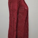 Lucky Brand Huntington Rust Red open weave cardigan size small Photo 2