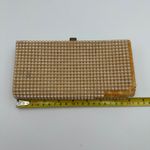 Vintage JR Made in USA Beaded Clutch Purse Evening Bag Elegant Party Tan Photo 5