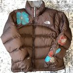 The North Face  Womens Brown Retro 96 Vintage Nuptse 700 Down Puffer Jacket Coat Photo 0