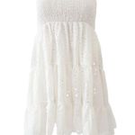 AQUA Elegant White Sleeveless Dress Photo 5