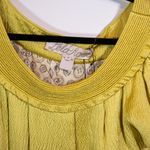 Lela Rose Silk Satin Textured Attached Button Hem Detail Short Sleeve Mini Dress Photo 1