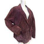 Vintage Margaret Godfrey Women's Purple Leather Jacket Size 3X Photo 2