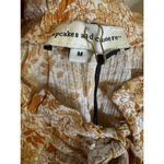 Cupcakes and Cashmere New Women's Cupcakes I and cashmere Blouse, M, Yellow orange Floral NWT Photo 3