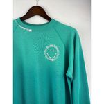 Women’s I.S.M.B.S Medium Teal Crewneck w/ Smiley Face Embroidery Green Photo 1