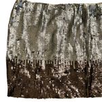 Jaloux Ombré Sequin Mini Skirt Hand Embellished Party New Years Disco NWT Large Silver Photo 6