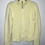 Soybu  yellow‎ fuzzy fleece jacket size large Photo 0