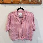 Rails  Theia‎ Striped Pink Tie-Front Blouse size Small Photo 8